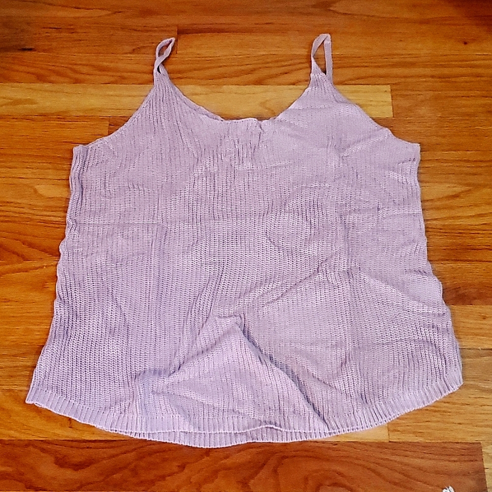 Knit tank in dusty rose pink size large